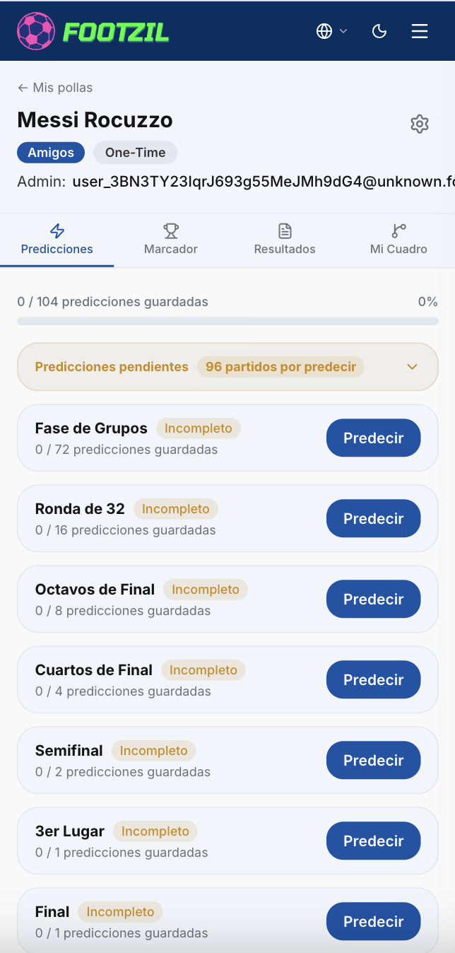Confirmación de pago y redirección a la polla.